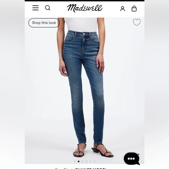 MADEWELL 10in. High Rise Skinny Jean- 26in - Picture 8 of 8